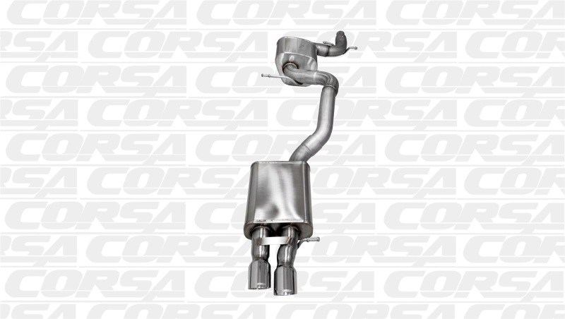 Volkswagen GLI Performance Exhaust - Rear - CORSA Performance - Cat Back, Single Rear Exit, Black Pro-Series - Black - `06-`10